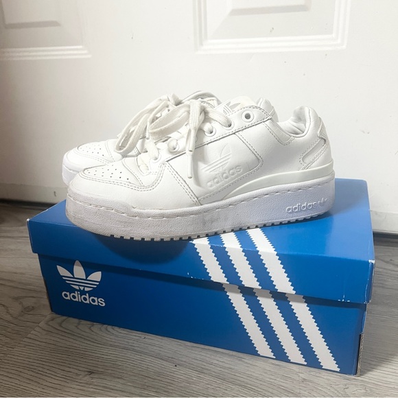 Adidas Forum Bold Platform Sneakers White Chunky Streetwear Shoes Women - Picture 2 of 7